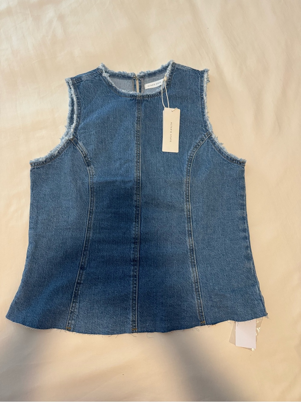 Altar’d State Blue Denim Sleeveless Top
